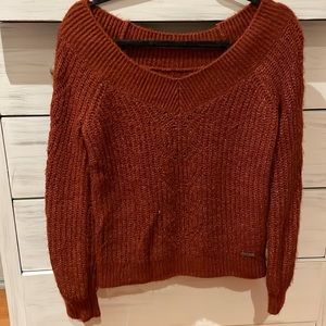 Abercrombie & Fitch v-neck fuzzy sweater
